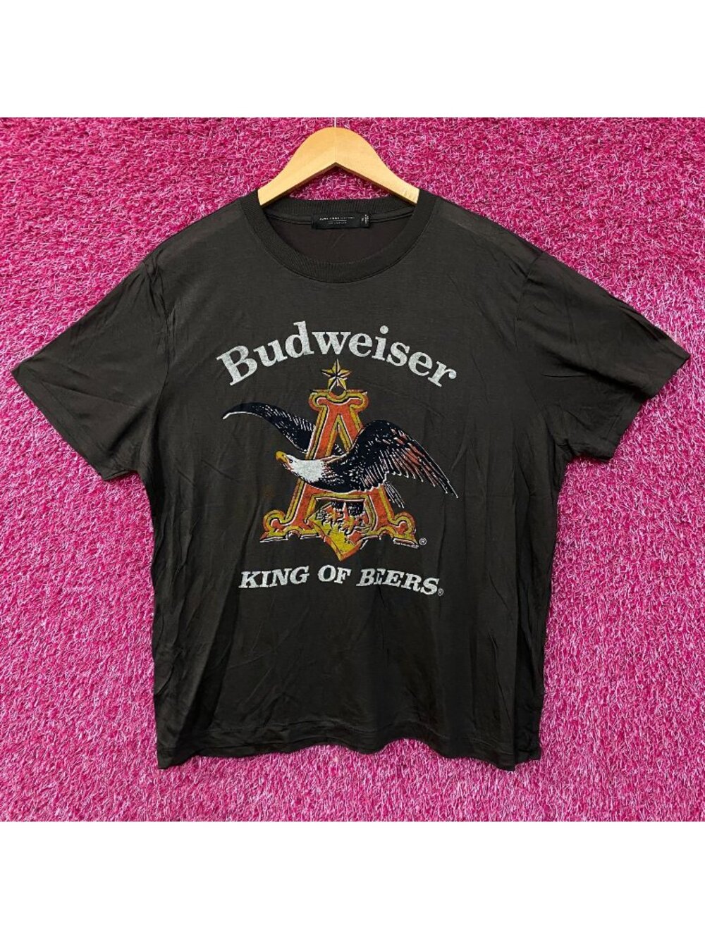 Budweiser King Of Beer American Bald Eagle Logo T-Shirt XL